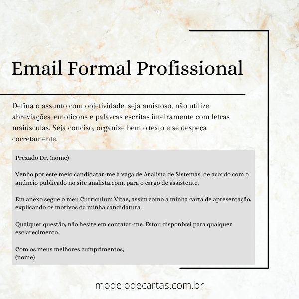 6 Exemplos De Email Formal Profissional Modelos De Carta